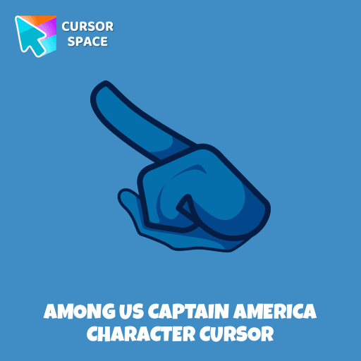 Among Us Captain America Character cursor arrow cursor